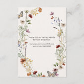  botanische tiny Floral Wedding Informatiekaartje (Achterkant)