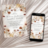 botanische tiny Floral Wedding Kaart