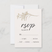 botanische tiny Floral Wedding RSVP Kaart (Voorkant)
