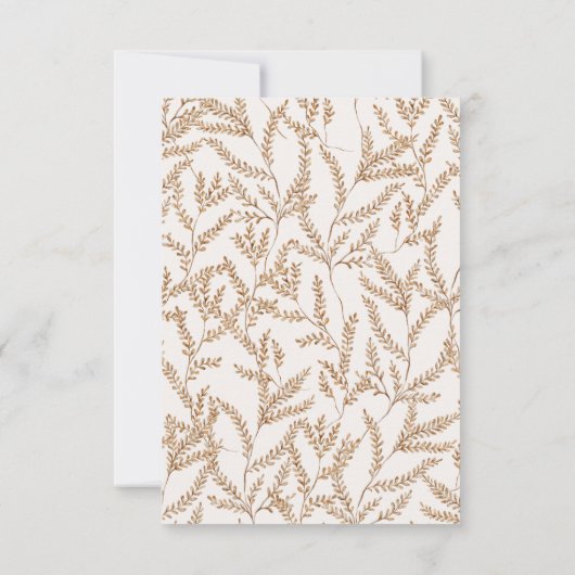  botanische tiny Floral Wedding RSVP Kaart (Achterkant)