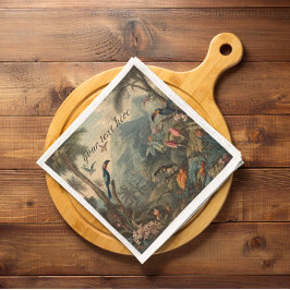  botanische toekan en aanpasbare bloemetjes servet