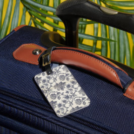 Botanische Toile | Hortensia & Strandhollig Bagagelabel
