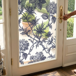 Botanische Toile | Hortensia & Strandhollig Raamsticker