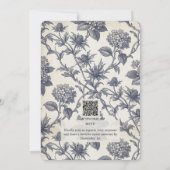 Botanische toile Hydrangea Zee Hulst Pensioen Kaart (Achterkant)