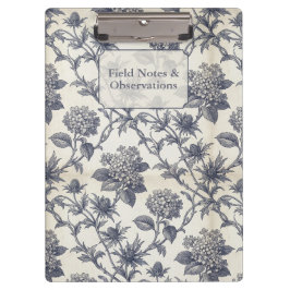Botanische Toile | Hydrangea & Zeehollie Maatwerk Klembord