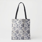 Botanische Toile | Hydrangea & Zeeholly Eigen ontw Tote Bag (Voorkant)