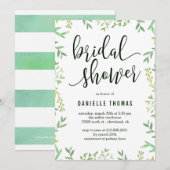 Botanische touchbridale Shower-uitnodiging Feestdagenkaart (Voorkant / Achterkant)
