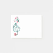 Botanische Treble Clef Musician Gift Music Lover Post-it® Notes (Voorkant)