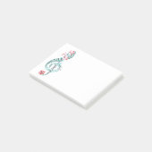 Botanische Treble Clef Musician Gift Music Lover Post-it® Notes (Schuin)