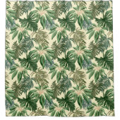 Botanische tropische bladeren douchegordijn (Voorkant)