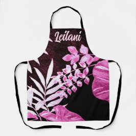 Botanische Tropische Bladeren Palm Roze Gepersonal Schort