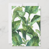 botanische tropische bladeren van de bridale douch kaart (Achterkant)