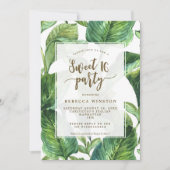 botanische tropische bladeren zoet 16 partijen kaart (Voorkant)