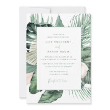 Botanische tropische bruiloft