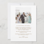 Botanische tropische Floral Gold Mauve Weddenschap Bedankkaart (Achterkant)