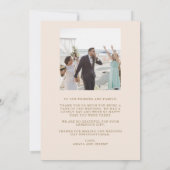 Botanische tropische Floral Gold Mauve Weddenschap Bedankkaart (Achterkant)