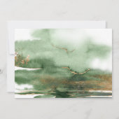 Botanische tropische groen en goudBaby shower Kaart (Achterkant)