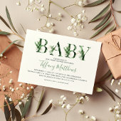 Botanische tropische groen en goudBaby shower Kaart
