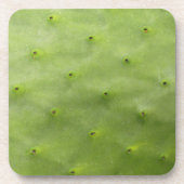 Botanische tropische groene cactus foto drankjes onderzetter (Voorkant)