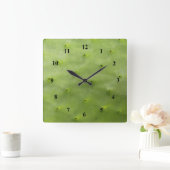 Botanische tropische groene cactus foto vierkante klok (Huis)