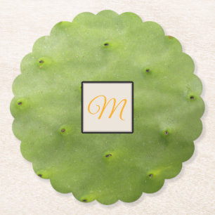 Botanische tropische groene Cactus fotomonogram Kartonnen Onderzetters