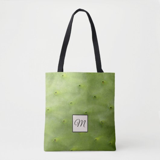 Botanische tropische groene Cactus fotomonogram Tote Bag (Voorkant)