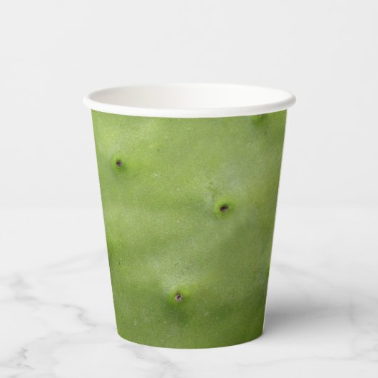 Botanische Tropische Groene Cactus Fotopapier Cup Papieren Bekers (Achterkant)