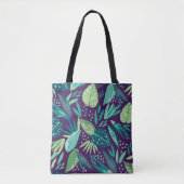 Botanische tropische groene flauwts tote bag (Voorkant)