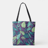 Botanische tropische groene flauwts tote bag (Achterkant)