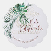 Botanische tropische manie | Aangepast Ornament Kaart (Achterkant)