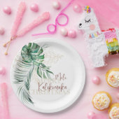 Botanische tropische manie | Aangepast Papieren Bordje (Feest)