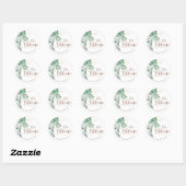 Botanische tropische manie | Aangepast Ronde Sticker (Vel)
