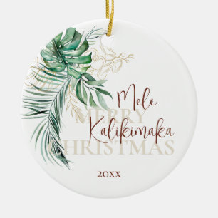 Botanische tropische manie   Foto van de familie Keramisch Ornament