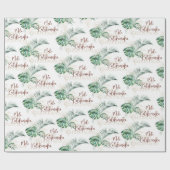 Botanische tropische manie | Kerstmis Cadeaupapier (Vlak)