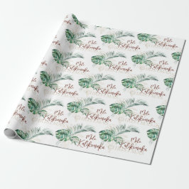 Botanische tropische manie | Kerstmis Cadeaupapier