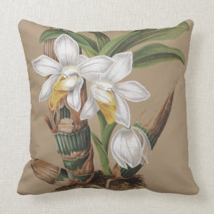Botanische Tropische Orchide Flowers Floral Pillow Kussen
