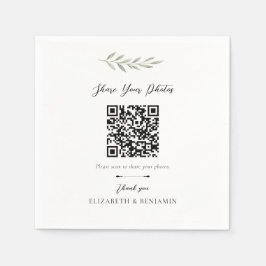 Botanische Trouw QR Code Deel je Foto's Servet