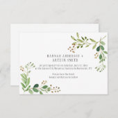 Botanische trouwkaart Save The Date-uitnodigingen  Kaart (Voorkant / Achterkant)
