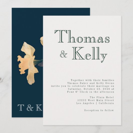  Botanische Trouwsuite Kaart (Voorkant / Achterkant)