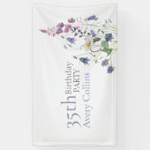 Botanische Tuin 35e Verjaardag Spandoek (Verticaal)