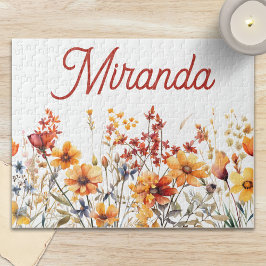 Botanische Tuin Aangepaste Naam Cottagecore Legpuzzel