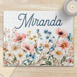 Botanische Tuin Aangepaste Naam Cottagecore Legpuzzel