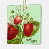 Botanische Tuin Aardbei Keramisch Ornament (Links)