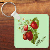 Botanische Tuin Aardbei Sleutelhanger (Voorkant)