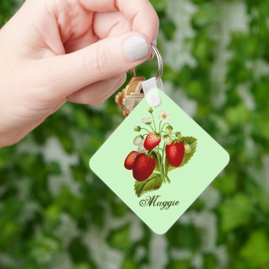 Botanische Tuin Aardbei Sleutelhanger (Hand)