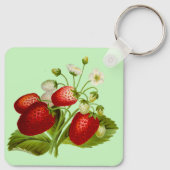 Botanische Tuin Aardbei Sleutelhanger (Achterkant)