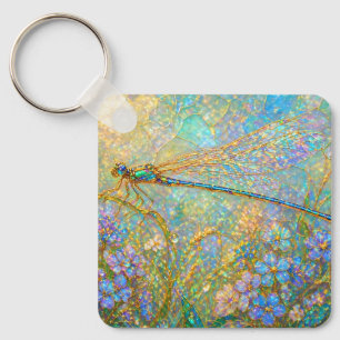 Botanische tuin Acryl landschapsschildering Sleutelhanger