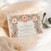 Botanische tuin Art Nouveau bruiloft Informatiekaartje