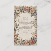 Botanische tuin Art Nouveau bruiloft Informatiekaartje (Voorkant)