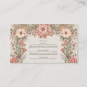 Botanische tuin Art Nouveau bruiloft Informatiekaartje (Voorkant)